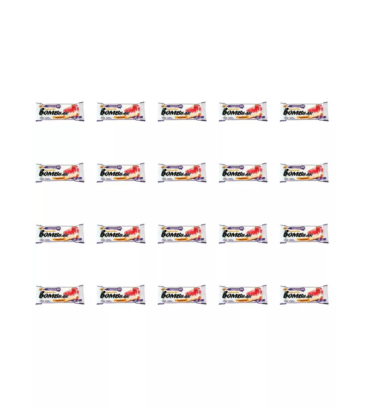 BombBar Batonchik protein raspberry cheesecake 60g 20pcs - Buy Online on GoSupps.com
