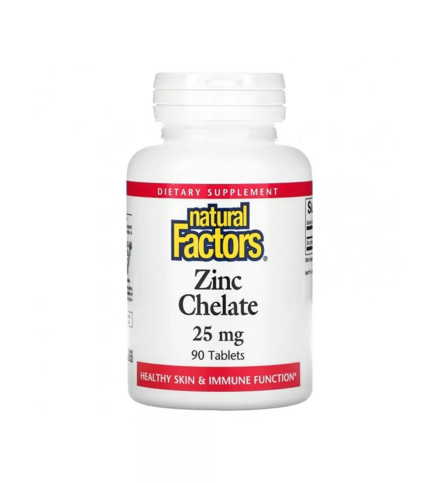 Natural Factors Helat zinc 25 mg 90