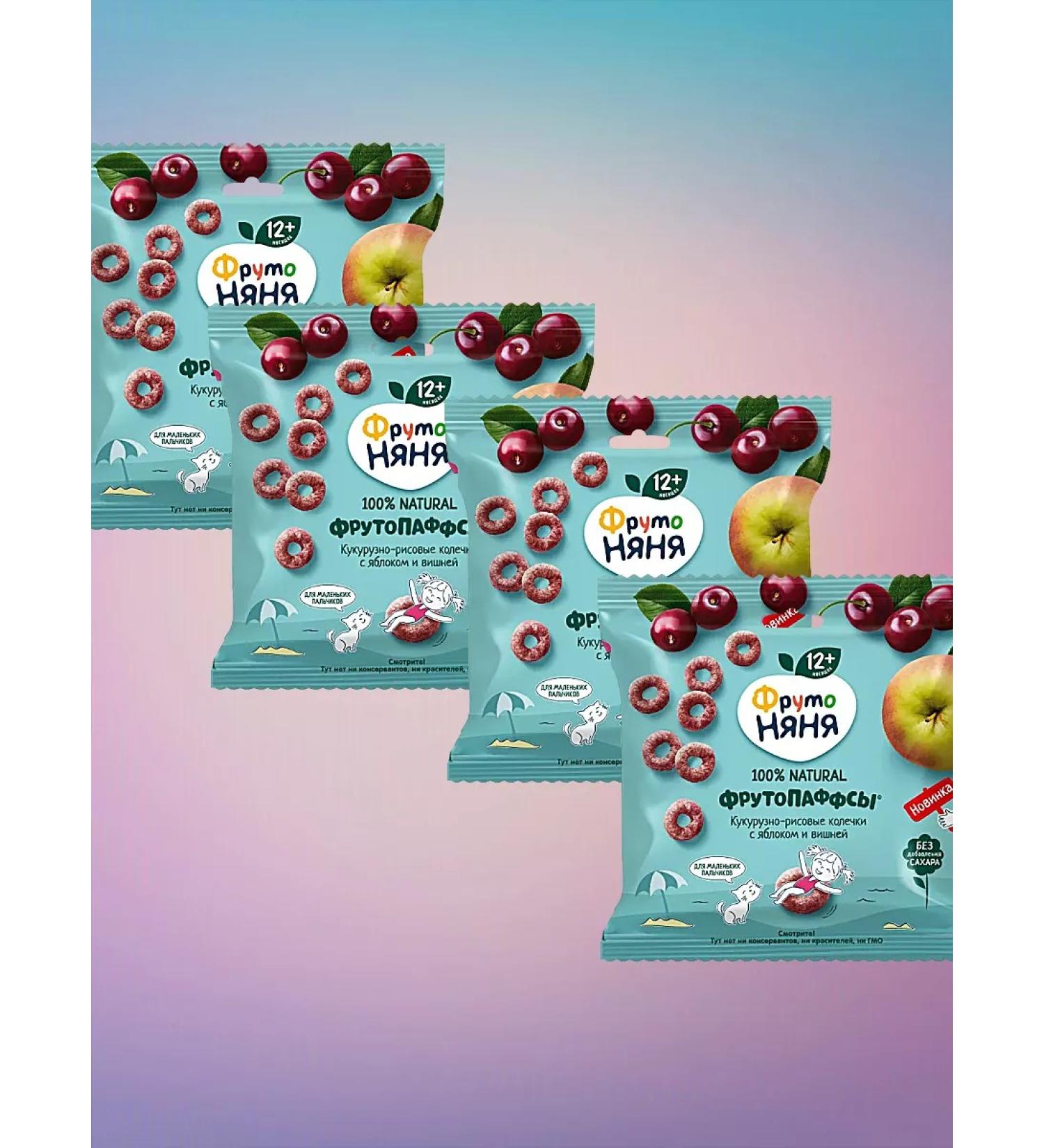 Frutonyanya Frutopaffs apple Vishnya 21 g (4 pcs) - Buy Online on GoSupps.com