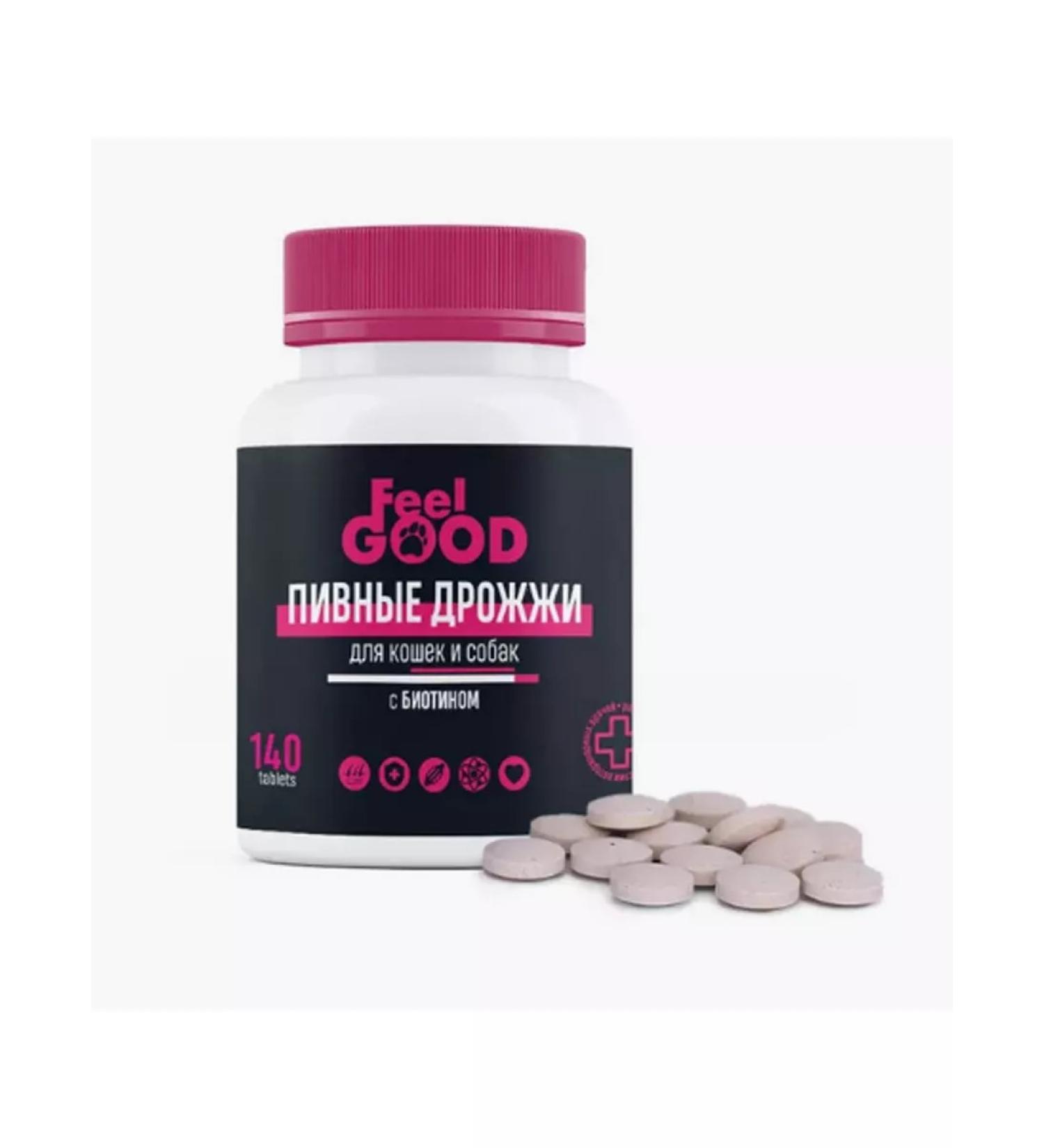 FeelGood Brewery for dogs and cats with biotin and garlic 140Tab - Buy Online on GoSupps.com
