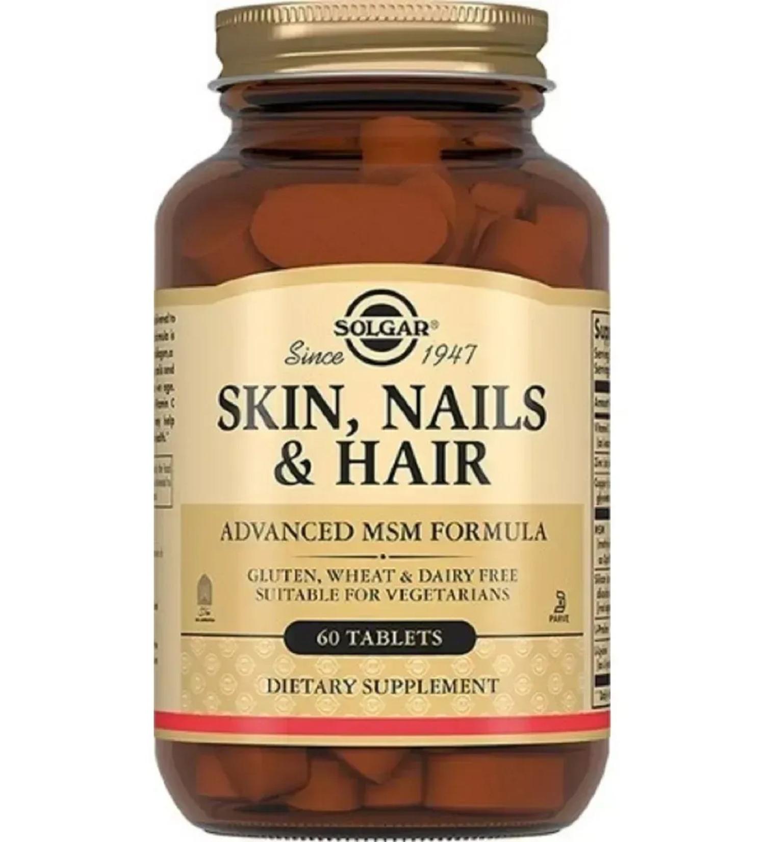 SOLGAR A complex of vitamins for hair skin and nails 60 tablets - Buy Online on GoSupps.com