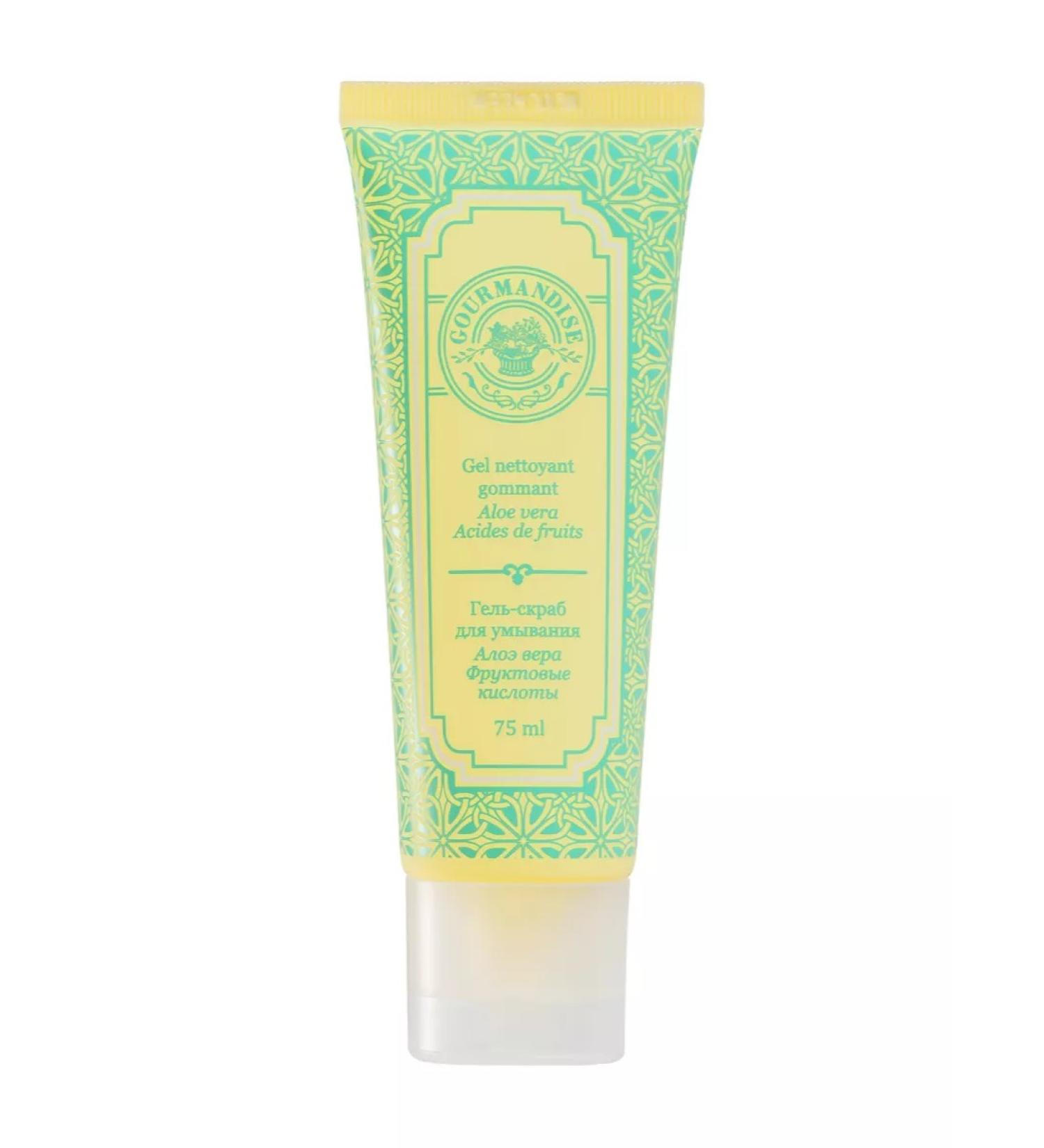 Gourmandise Gel-scrub for washing aloe vera fruit acids 75 ml