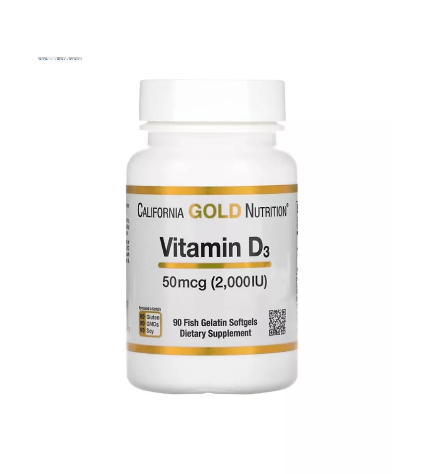 California Gold Nutrition Vitamin D3 90 capsules - Buy Online on GoSupps.com