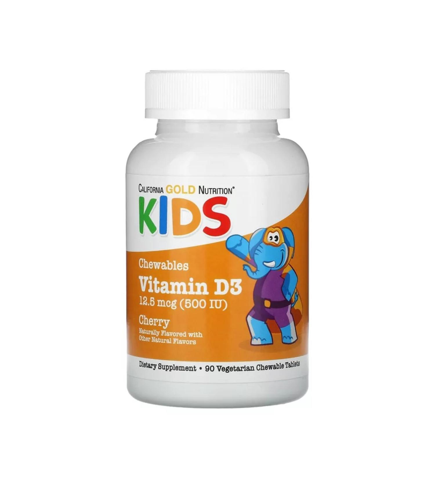 California Gold Nutrition Vitamin D3 for children 90 tablets - Buy Online on GoSupps.com
