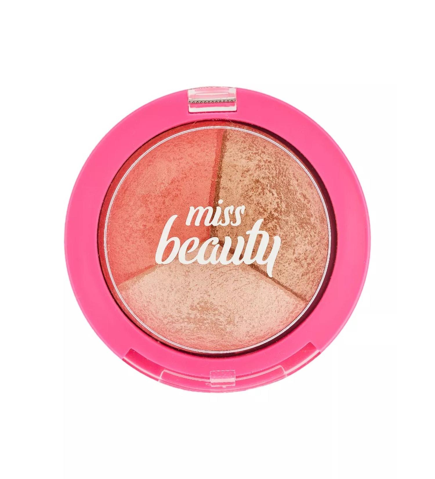 golden rose Blood and Highlighter for the face Miss Beauty Glow Baked Trio 65 g - Buy Online on GoSupps.com
