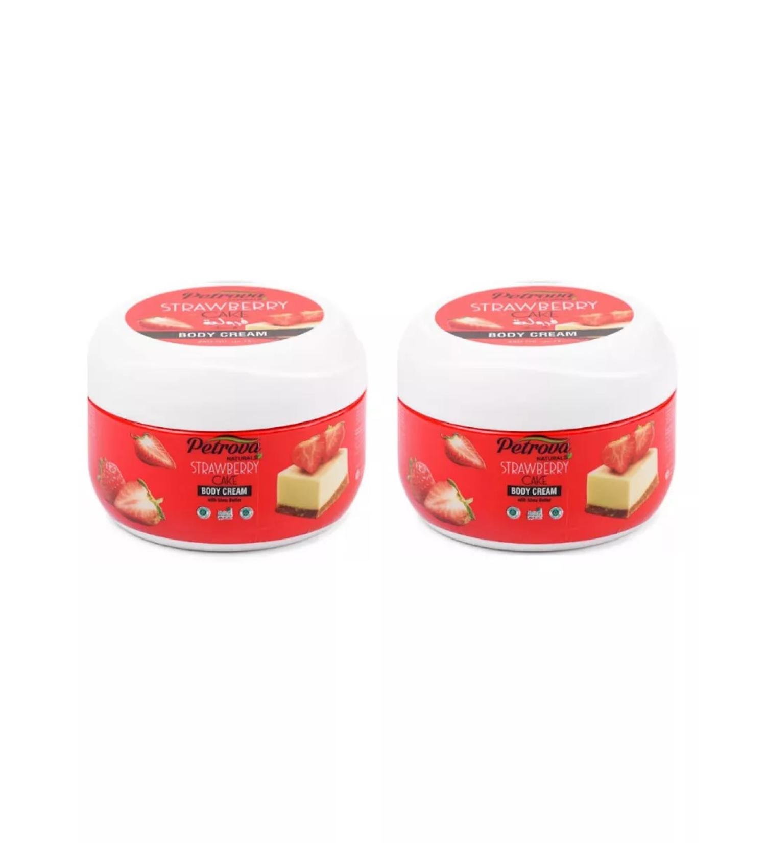 PETROVA Body cream strawberry pie 240 ml 2 pcs - Buy Online on GoSupps.com
