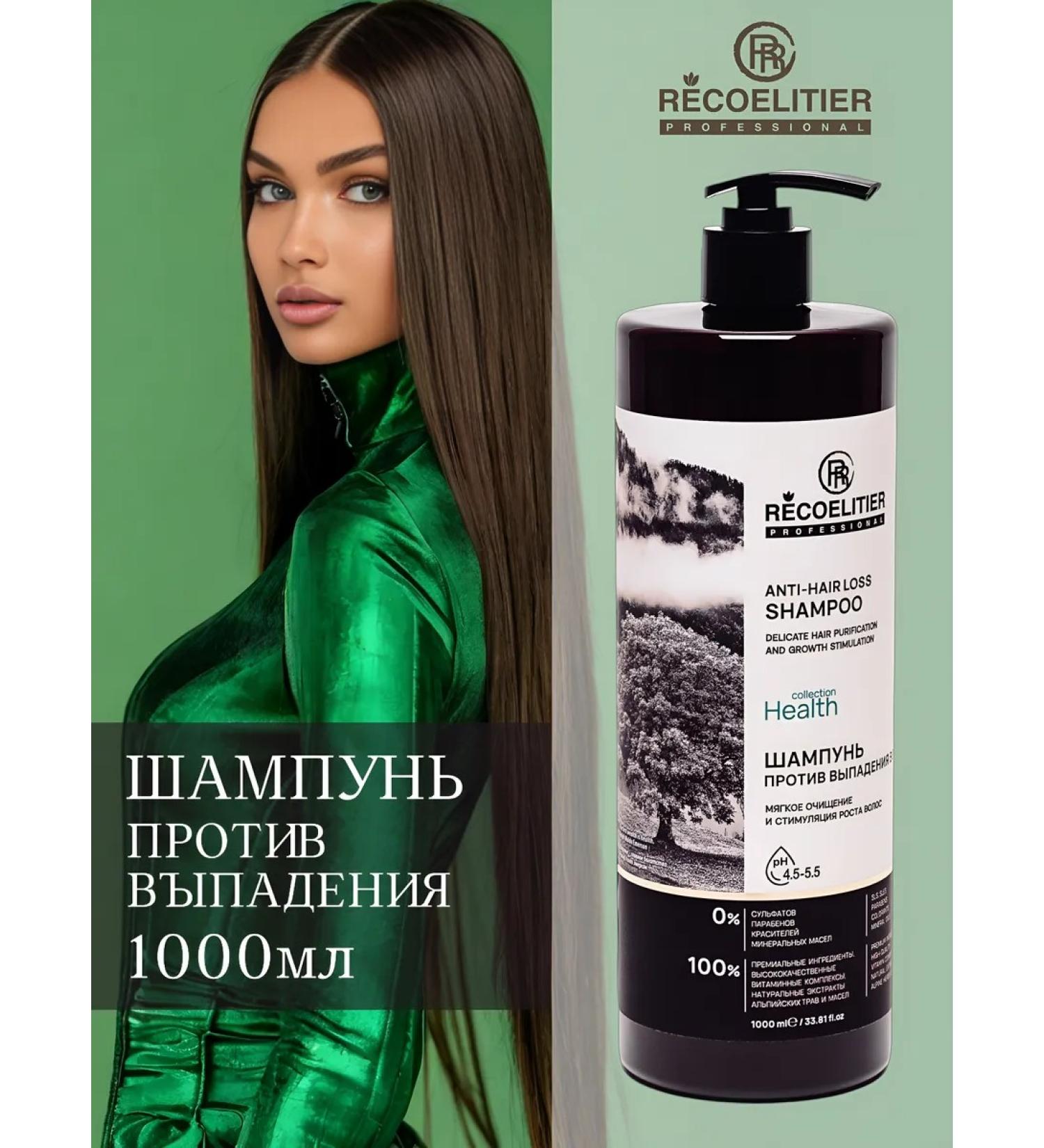 RECOELITIER PROFESSIONAL Shampoo against hair loss Saluscular with zinc 1000ml - Buy Online on GoSupps.com