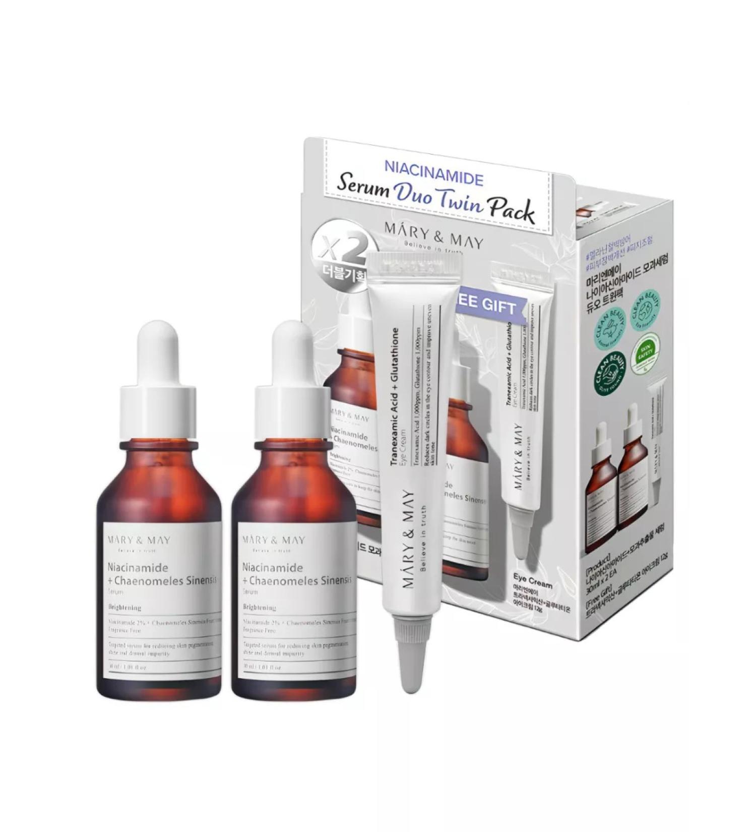 MARY&MAY Niacinamide Serum Duo Twin Pack Faces - Buy Online on GoSupps.com