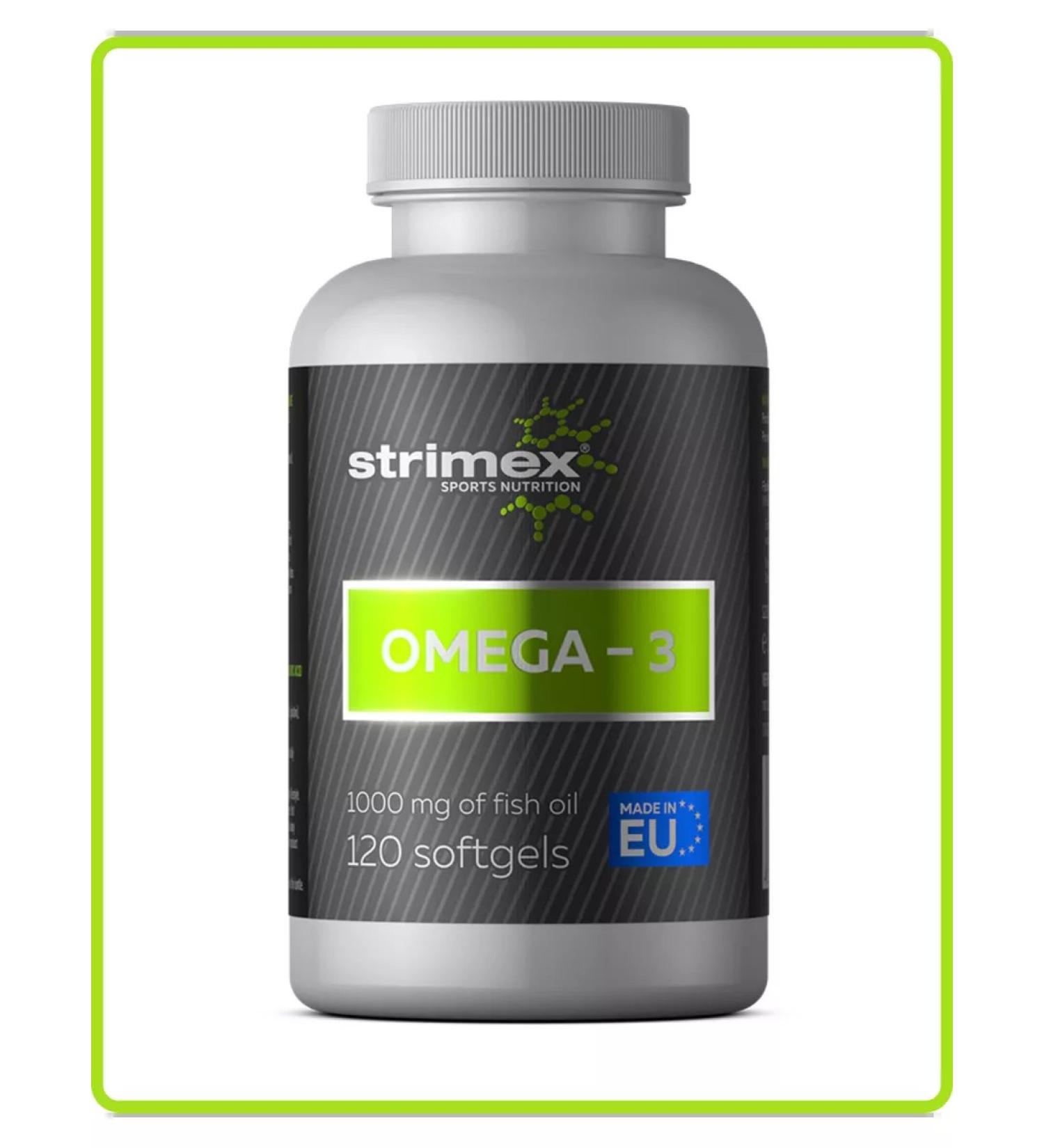 Strimex Omega fatty acids 3 120 capsules - Buy Online on GoSupps.com