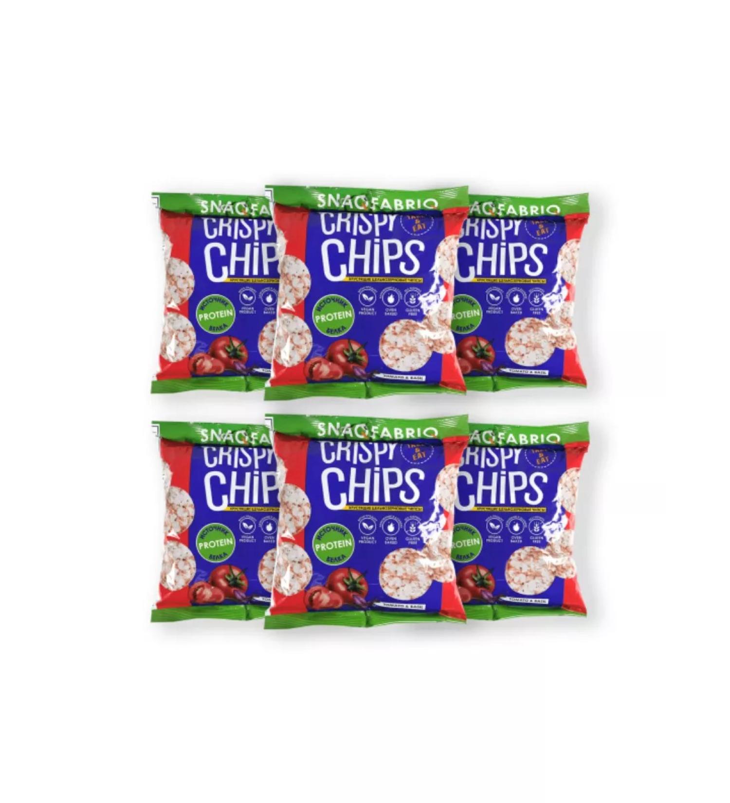 Bombbar Useful chips 6 pcs whole grain tomato and basil 50 g - Buy Online on GoSupps.com