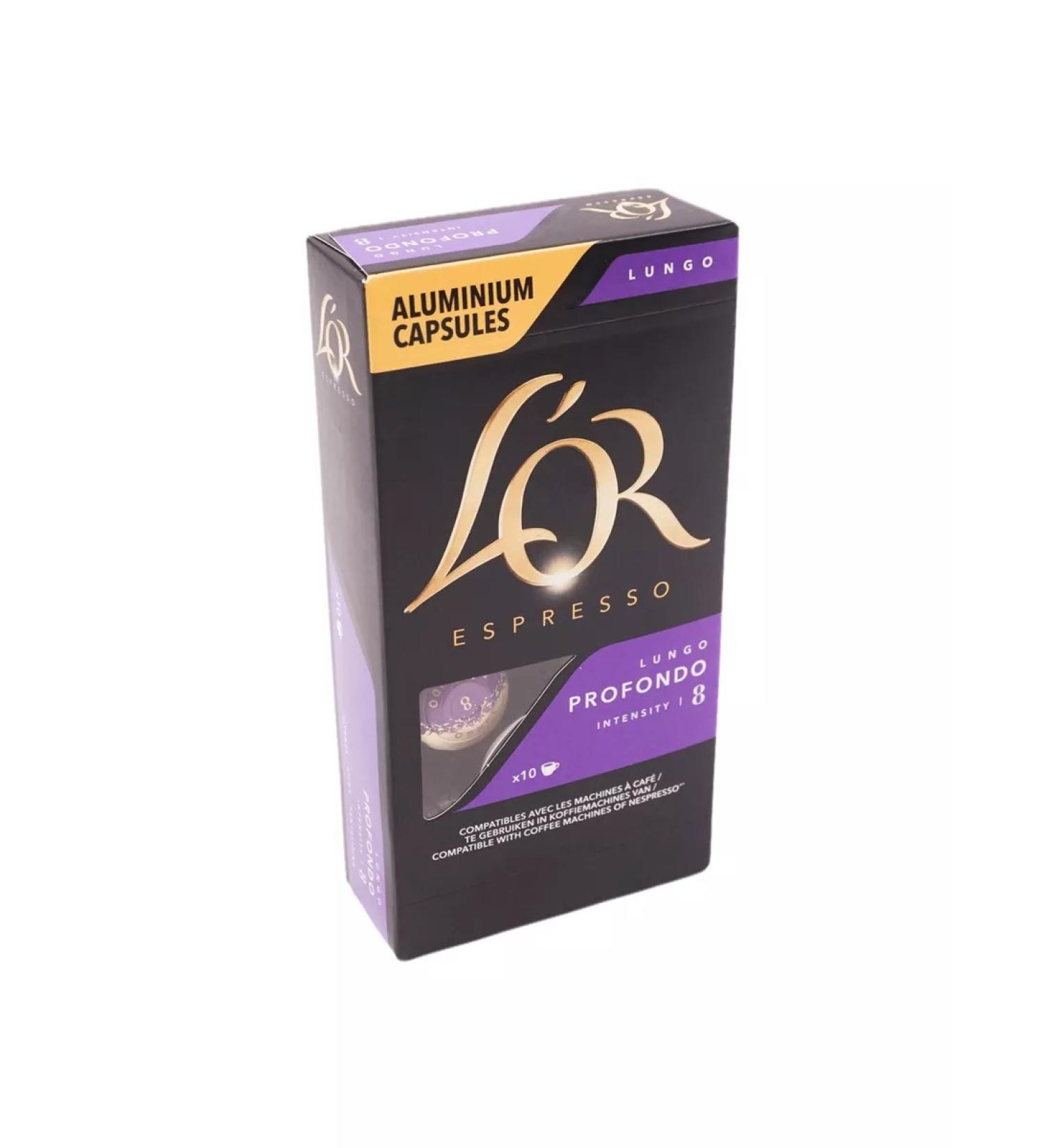 Lor L Or Espresso Lungo Profondo coffee in Nespresso capsules 10 - Buy Online on GoSupps.com