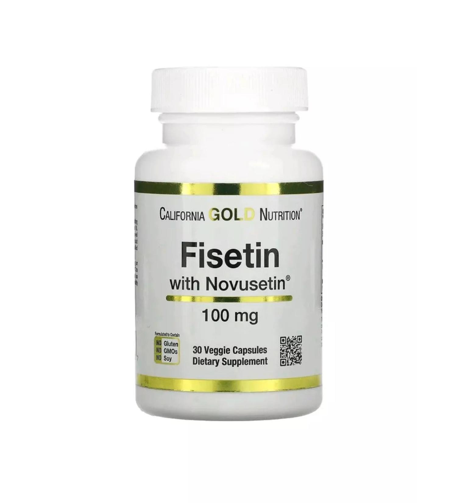 California Gold Nutrition Fizetin 100 mg 30 plant capsules - Buy Online on GoSupps.com