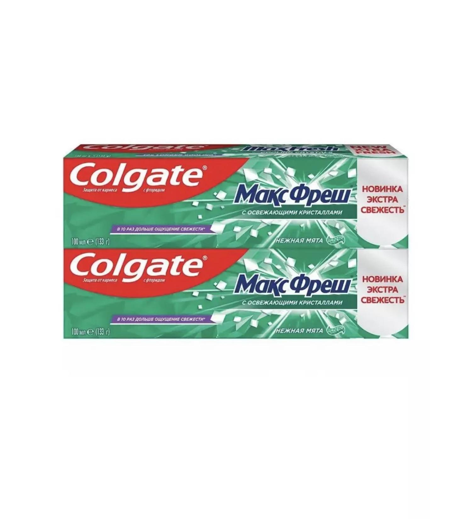 COLGATE Maxfresh toothpaste delicate mint 100ml 2 pcs - Buy Online on GoSupps.com