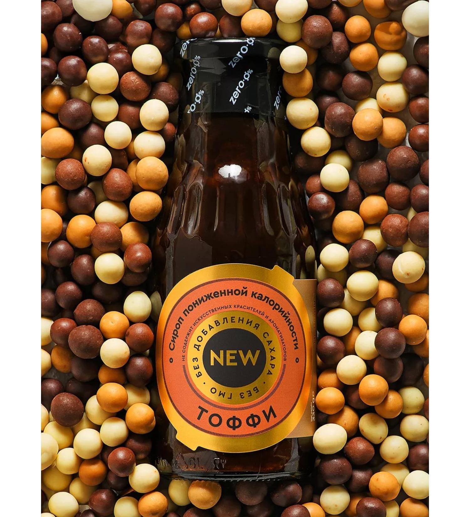 MrDjemius ZERO Low -calorie syrup without sugar Topping Toffi 330g - Buy Online on GoSupps.com