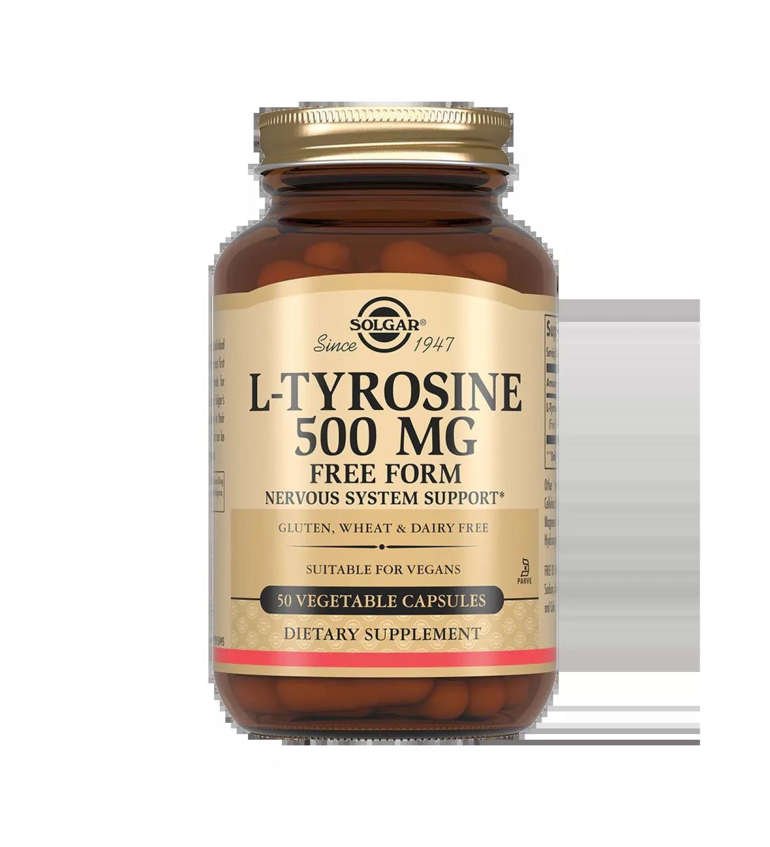 SOLGAR L-tyrosin 500 mg 50pcs - Buy Online on GoSupps.com