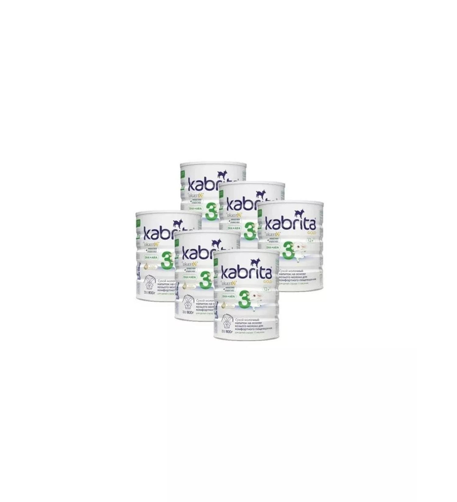 Kabrita Set 6x mixture 3 gold (from 12 months) 800 g - Buy Online on GoSupps.com