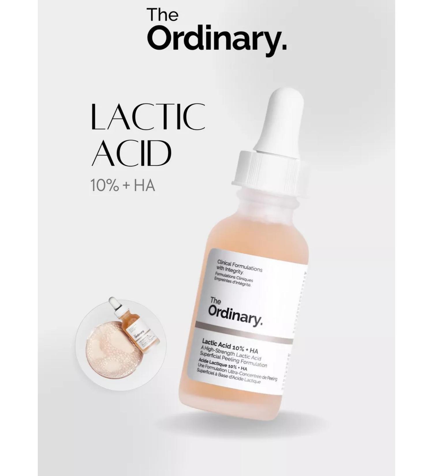 The ordinary Facial serum for the face Lactic Acid 10% + HA - Buy Online on GoSupps.com