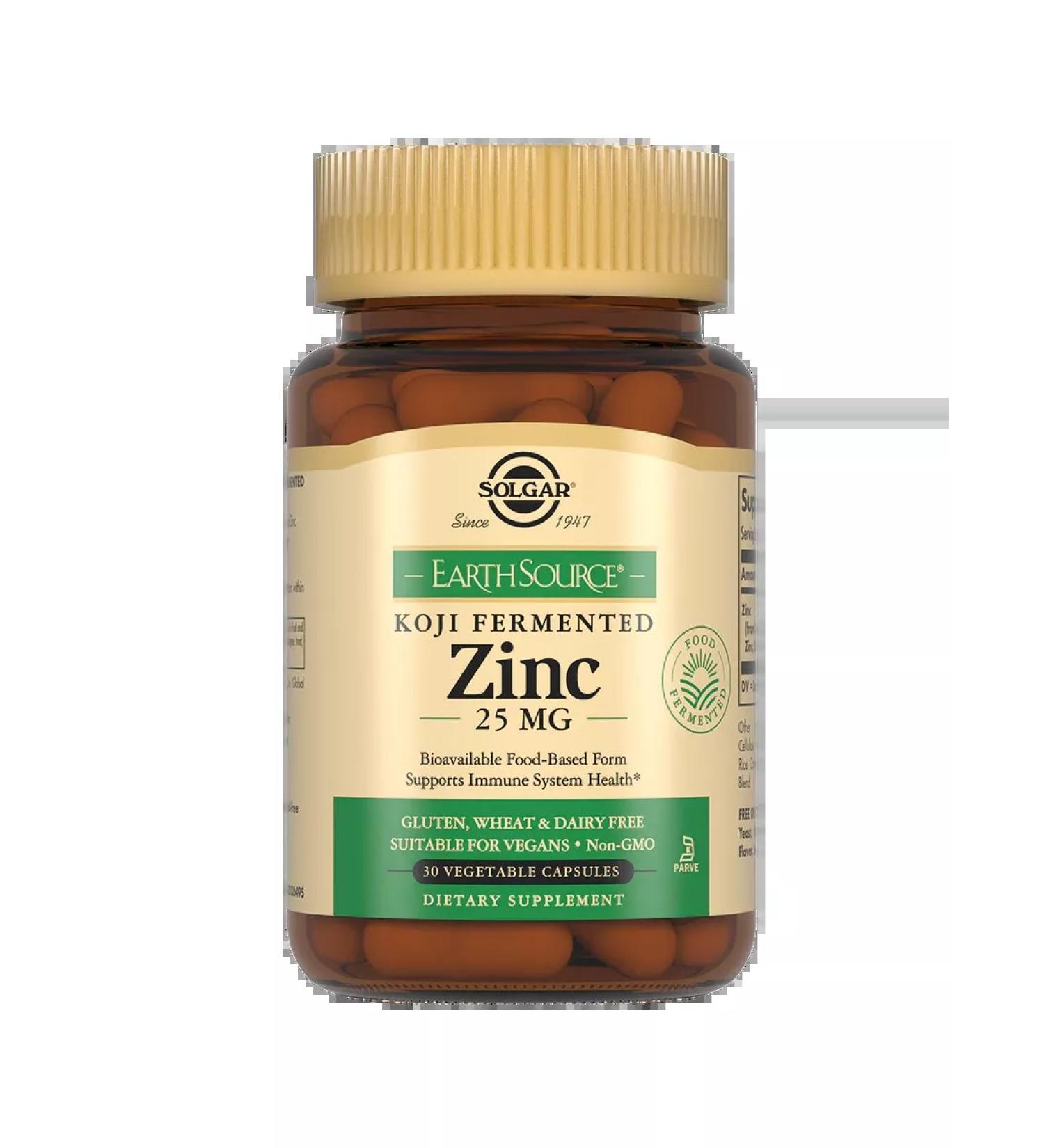 SOLGAR Zinc 25 mg in the fermented culture of Kodzhi 30pcs - Buy Online on GoSupps.com