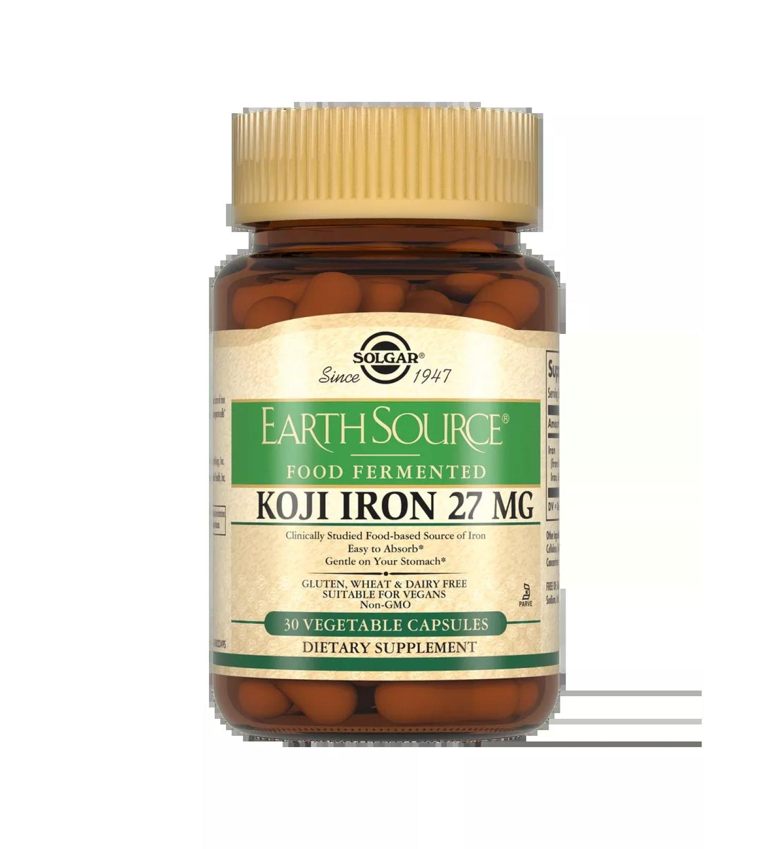 SOLGAR Iron 27 mg in a fermented culture -kuzhi 30pcs - Buy Online on GoSupps.com