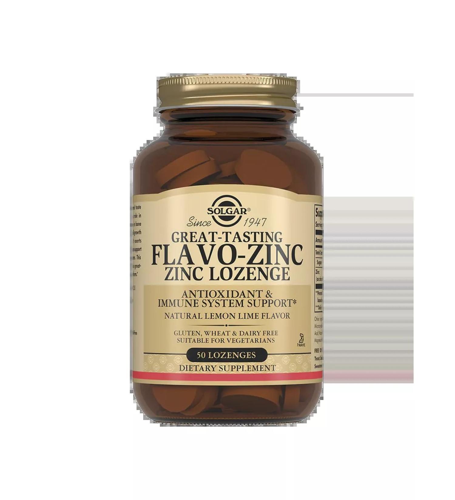 SOLGAR Flavo-zinc 50 pcs - Buy Online on GoSupps.com