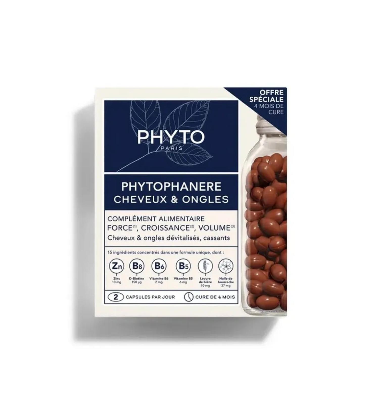 Phyto Set of dietary supplement to food "Fitophaner for hair and nails" 2x120 cap - Buy Online on GoSupps.com
