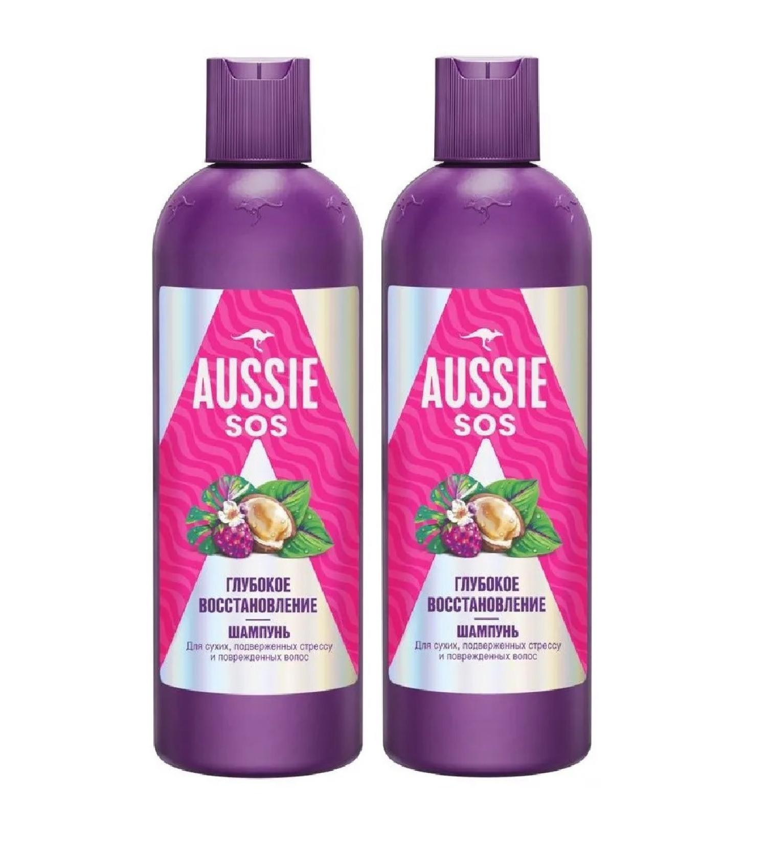 Aussie SOS shampoo deep recovery 290ml 2pcs - Buy Online on GoSupps.com