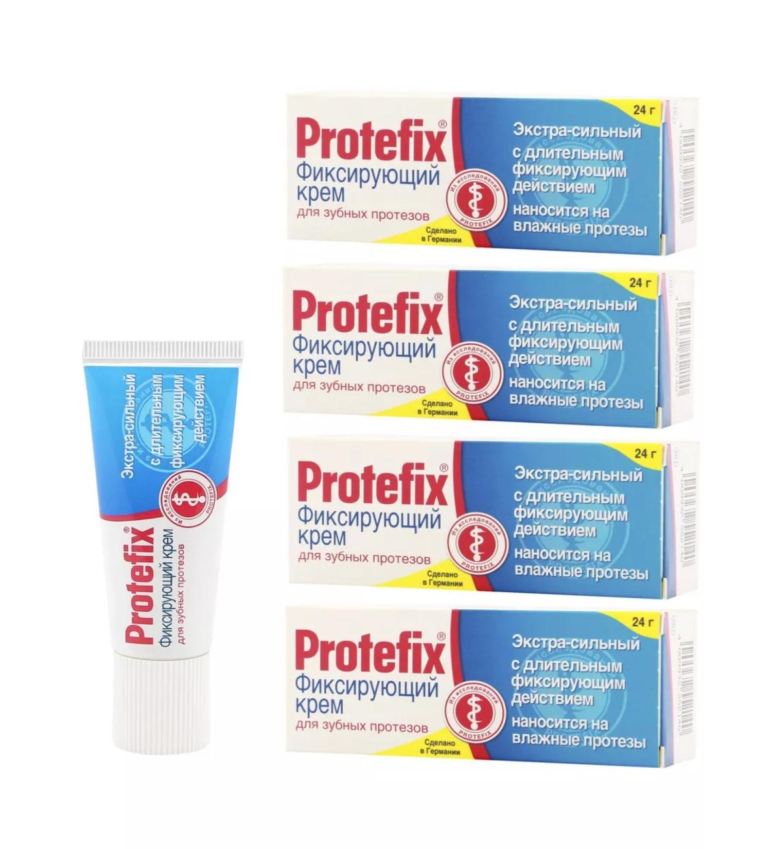 Protefix / Protefix Cream for dentures Extra-horsepower 24g. - 4 pcs