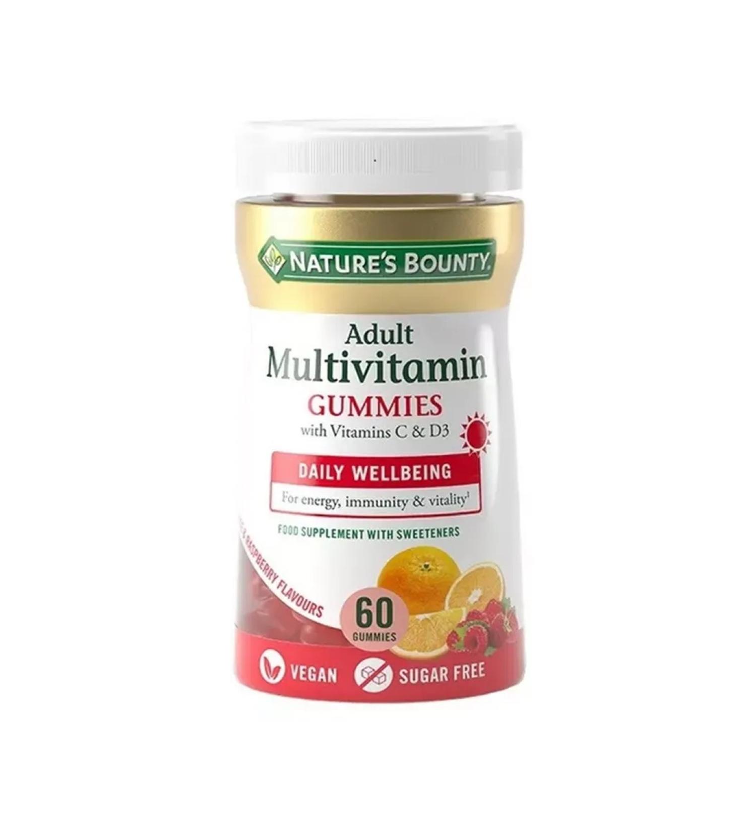 Nature's Bounty Multivitamins for adults with vitamin C D3 60 pcs - Buy Online on GoSupps.com