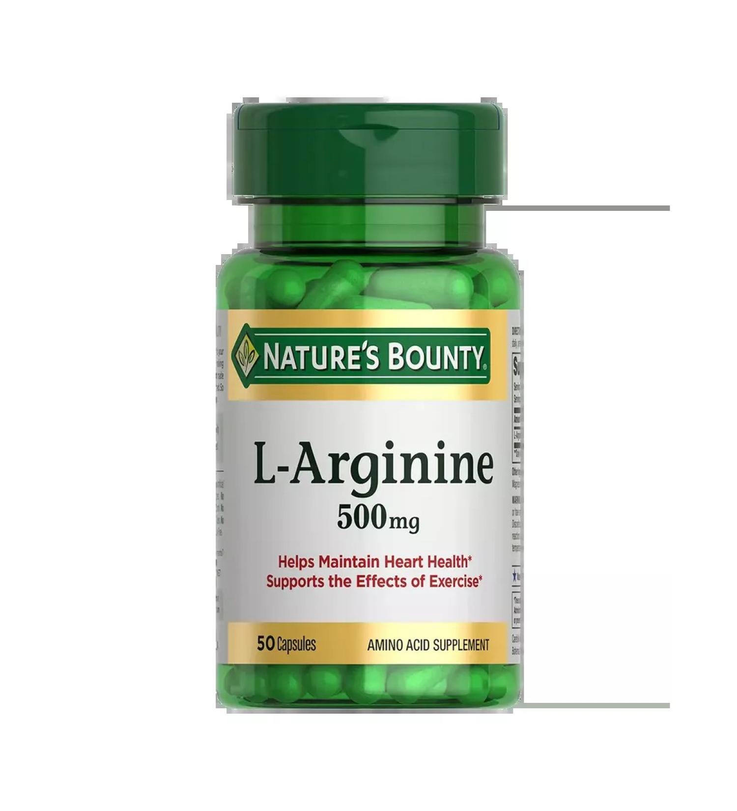 Nature's Bounty L- Arginine 500 mg 50 pcs - Buy Online on GoSupps.com