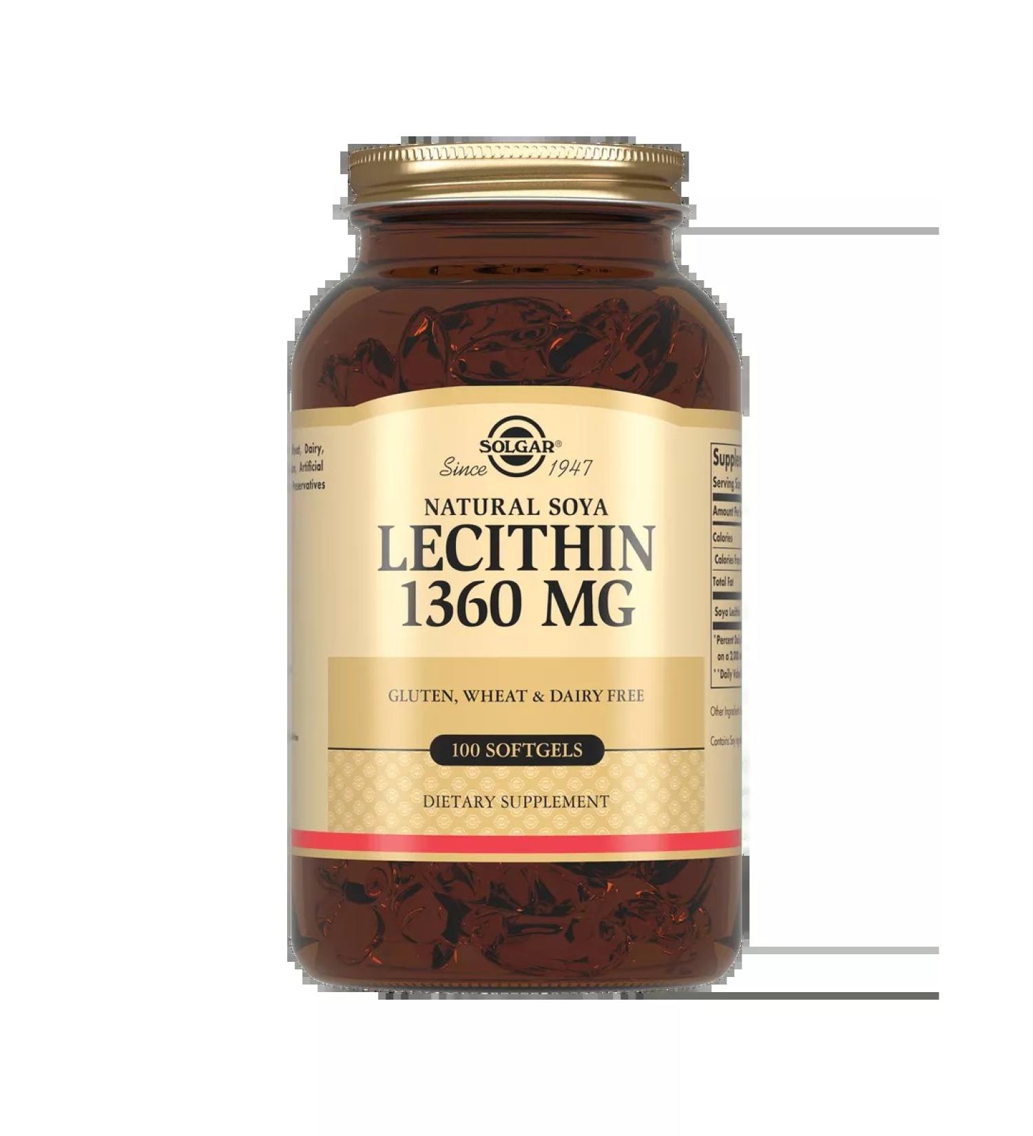 SOLGAR Natural soy lecithin 100 pcs - Buy Online on GoSupps.com