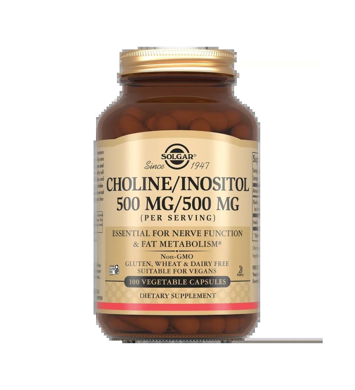 SOLGAR Choline inositol 500 mg 500 mg 100pcs - Buy Online on GoSupps.com