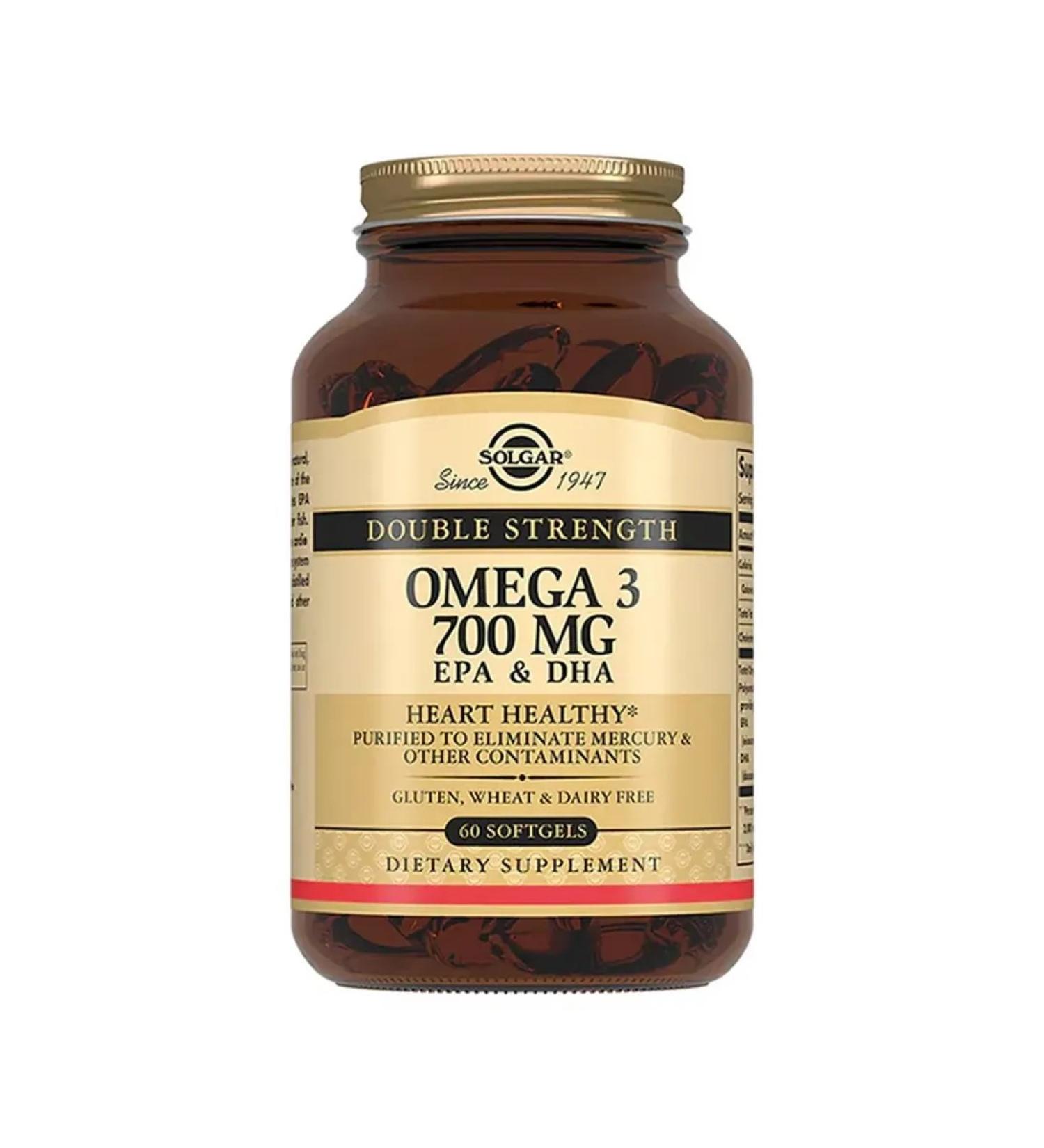 SOLGAR Double Omega-3 700mg EPK and DGK 60 pcs - Buy Online on GoSupps.com