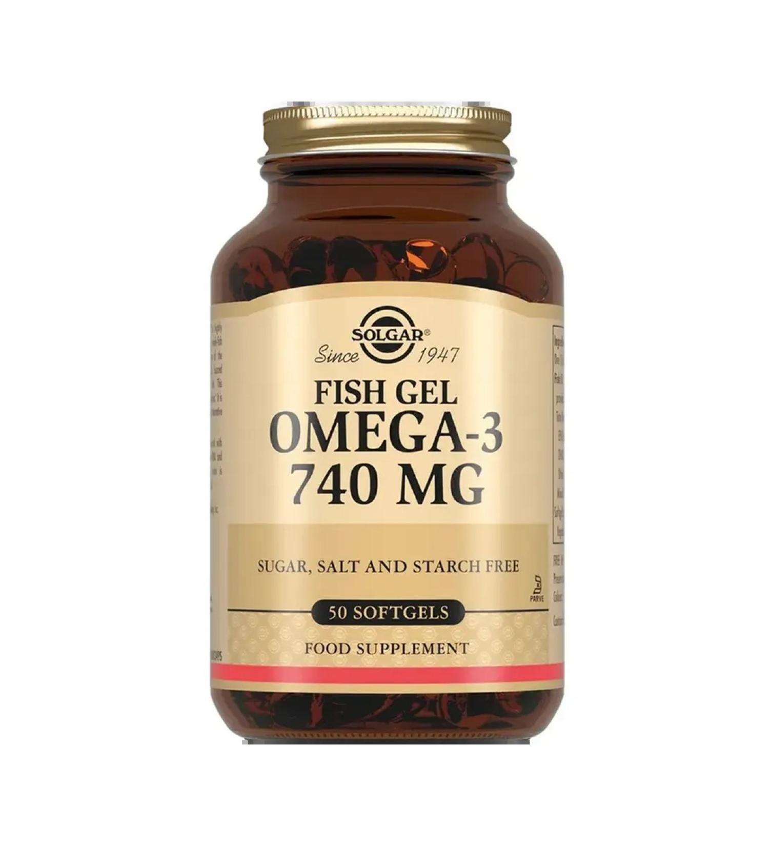 SOLGAR Fish oil 740 mg 50 pcs - Buy Online on GoSupps.com