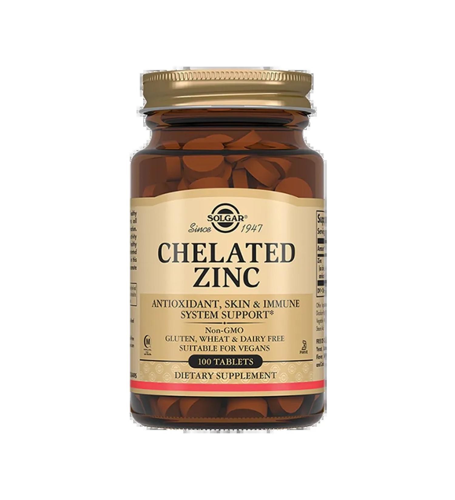 SOLGAR Helat zinc 100pcs - Buy Online on GoSupps.com