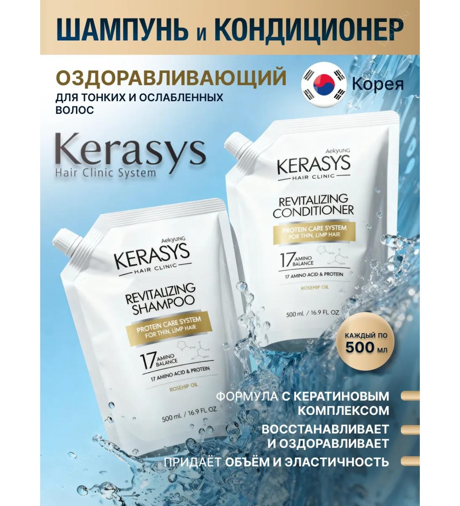 KeraSys Perfumed shampoo and healing air conditioning 500ml - Buy Online on GoSupps.com