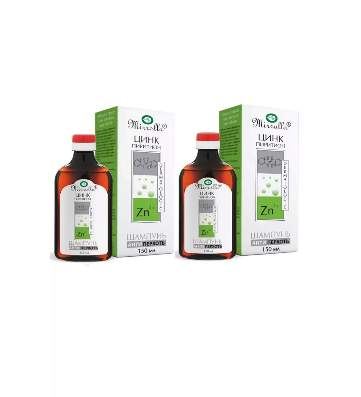MIRROLLA Shampoo against dandruff with zinc pyricon 150 ml (2 pcs)