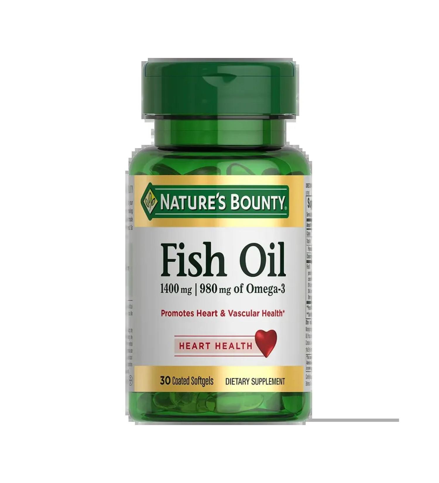 Nature's Bounty Fish oil 1400 mg 980 mg omega-3 30 pcs - Buy Online on GoSupps.com