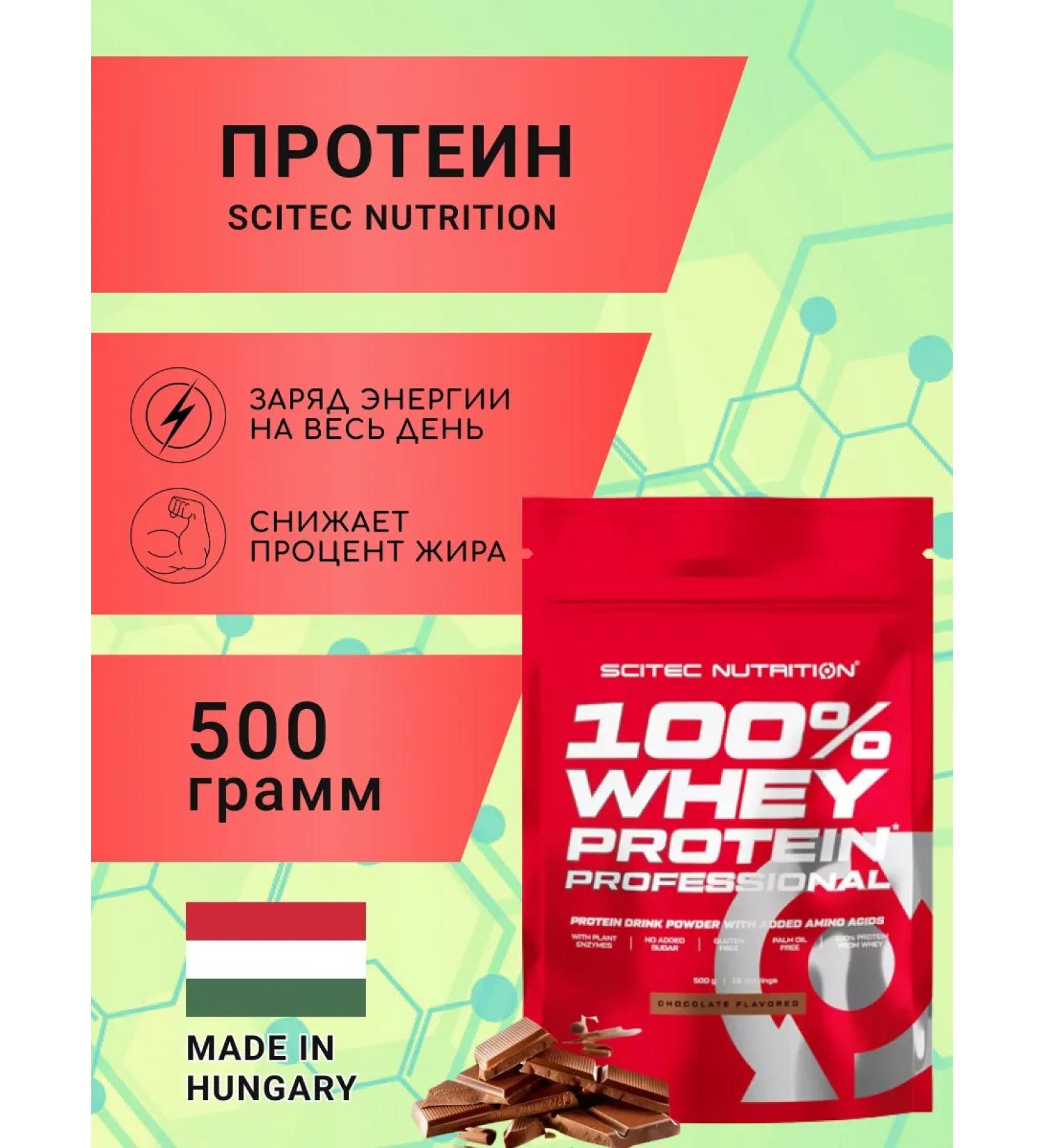 Scitec Nutrition Protein 100% Whey Protein Professional 500 gr. chocolate - Buy Online on GoSupps.com
