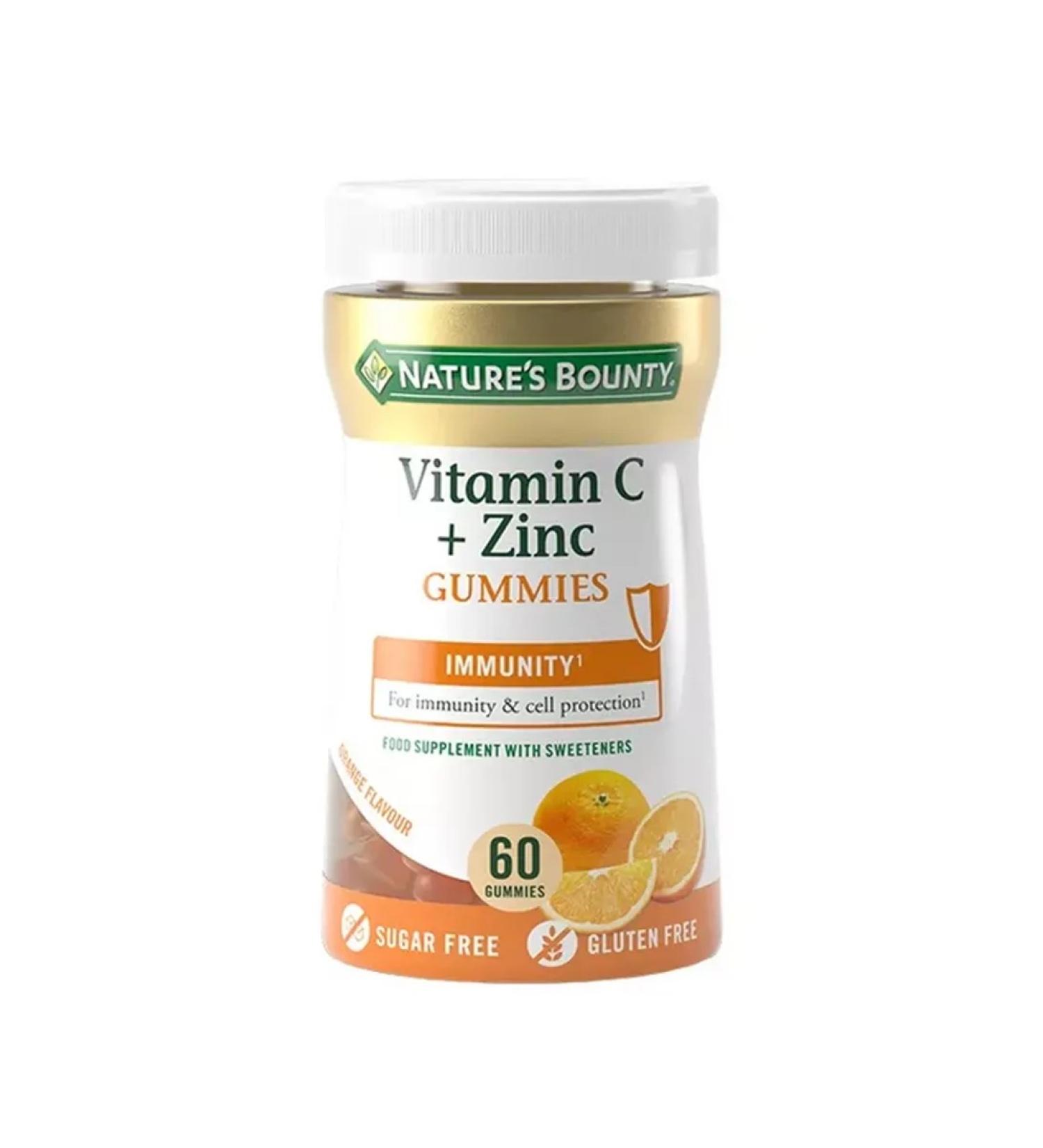 Nature's Bounty Vitamin C plus zinc 60 pcs - Buy Online on GoSupps.com
