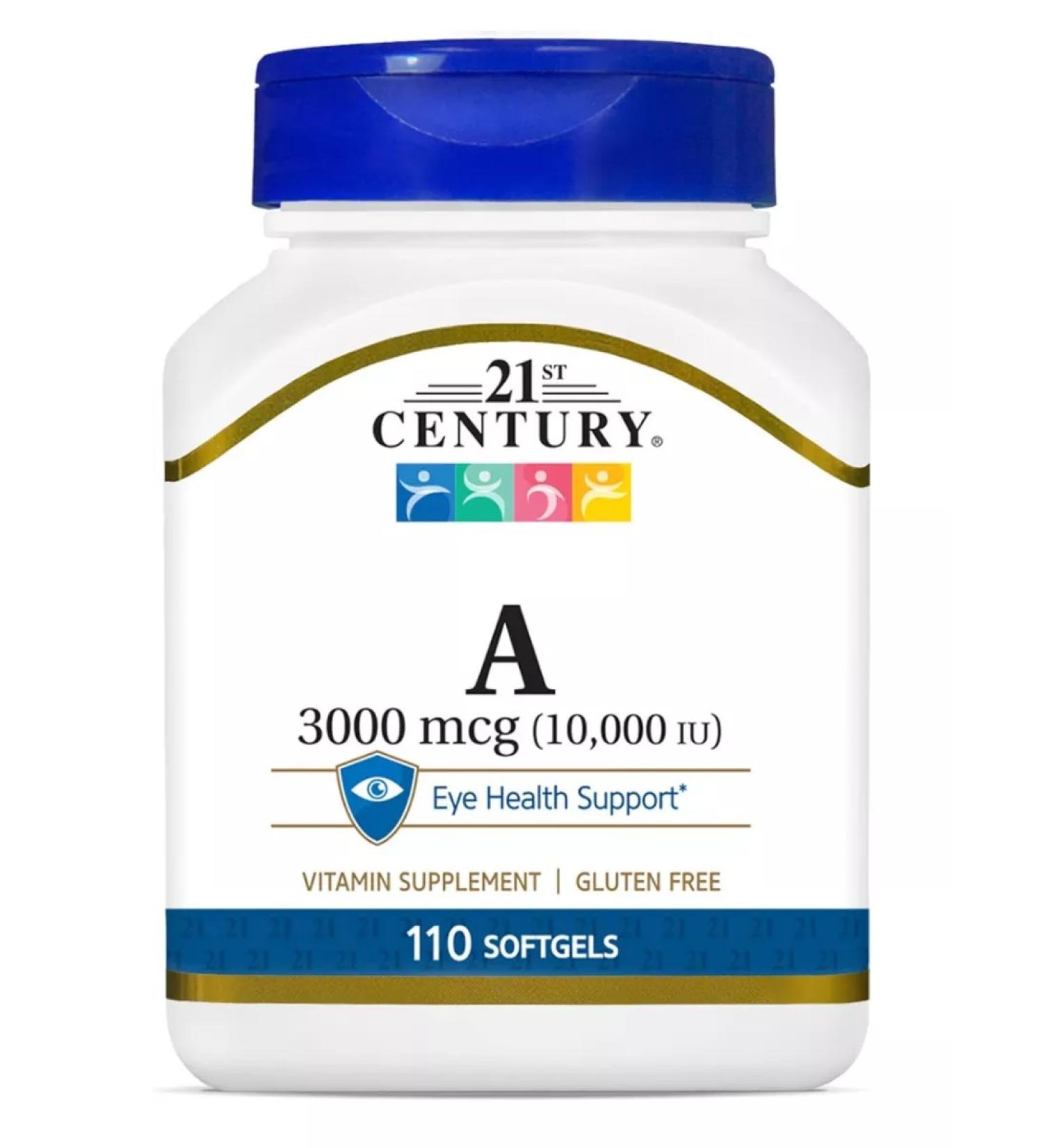 21st Century Vitamin a 3000 MCG 10000 IU 110 Softgels (vitamin A) - Buy Online on GoSupps.com