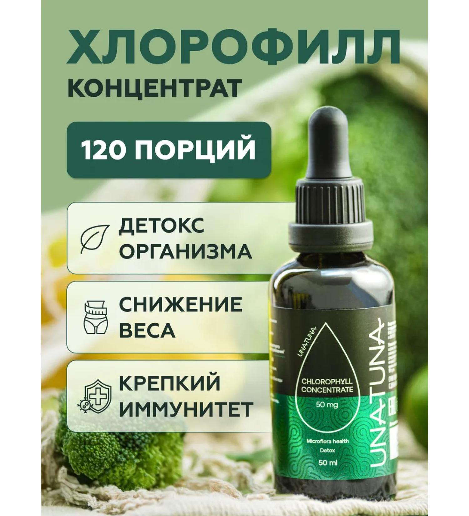 UNATUNA Chlorophyll liquid food 50 ml - Buy Online on GoSupps.com