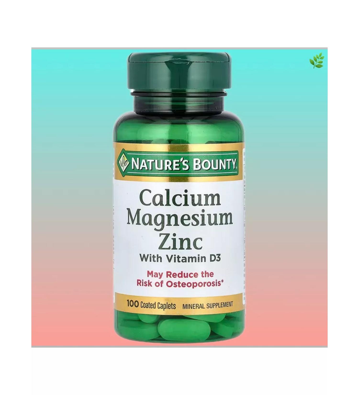 Nature's Bounty Calcium magnesium and zinc with vitamin D3 100 capsules