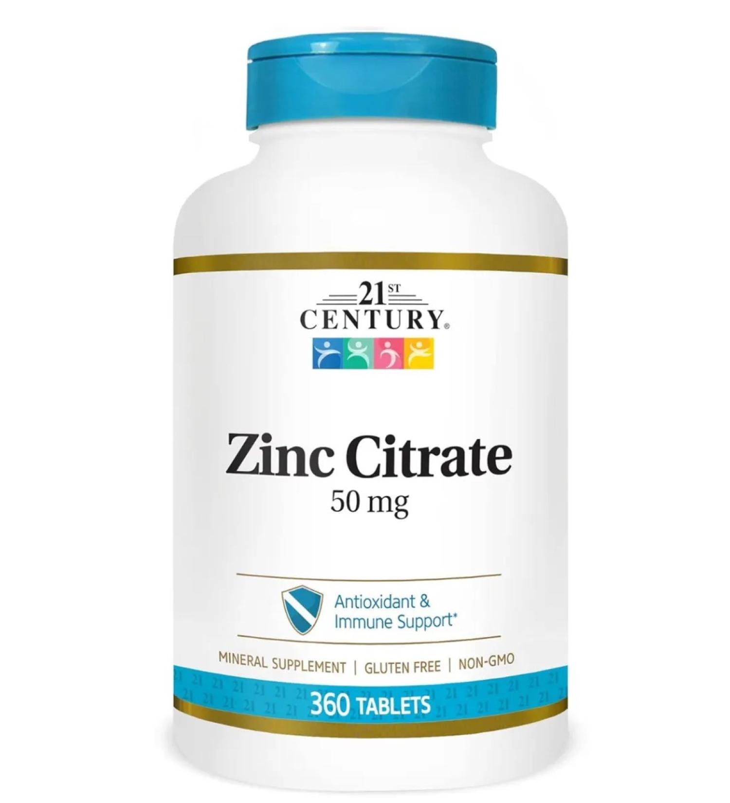 21st Century ZINC Citrate 50 Mg 360 Tablets (zinc citrate 50 mg) - Buy Online on GoSupps.com