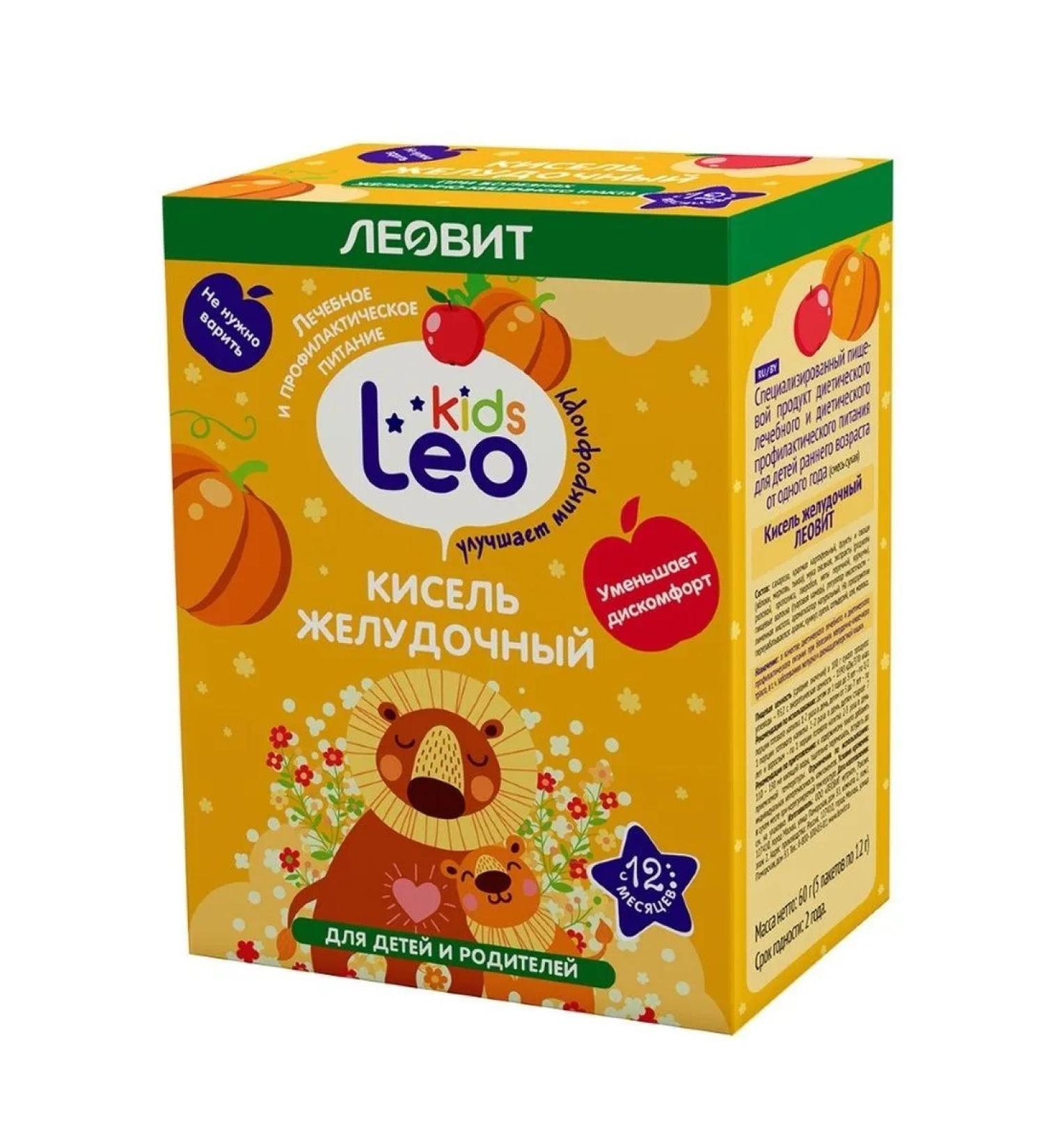 LEOVIT Leo kids jelly for children Gastric 12 g 5 pcs