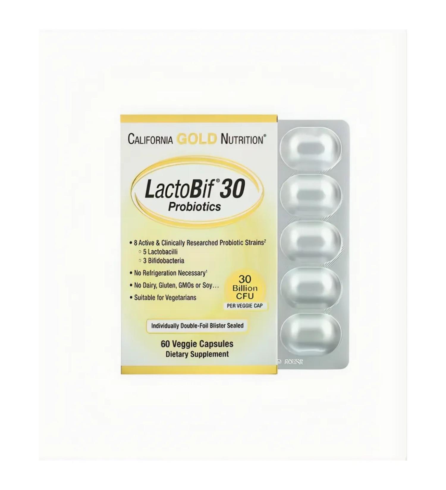 California Gold Nutrition Lactobif30 Probiotic