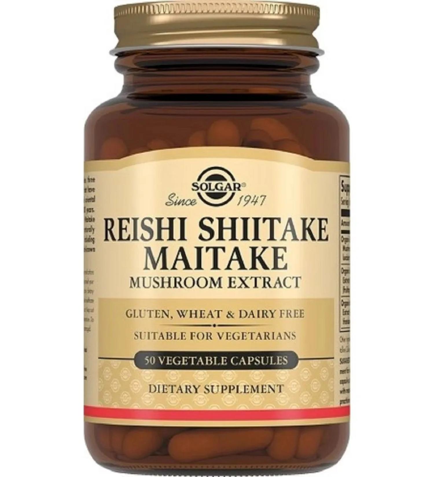 SOLGAR Reishi mushroom extract Shiitake Maitaka 50 pcs 505 mg