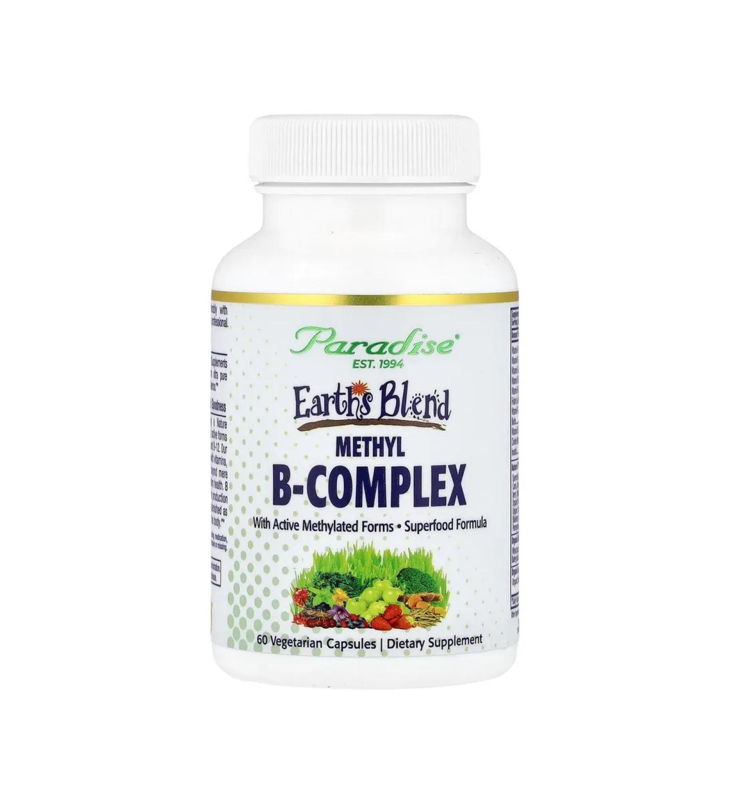 Paradise Herbs Complex of B vitamins B 60 capsules