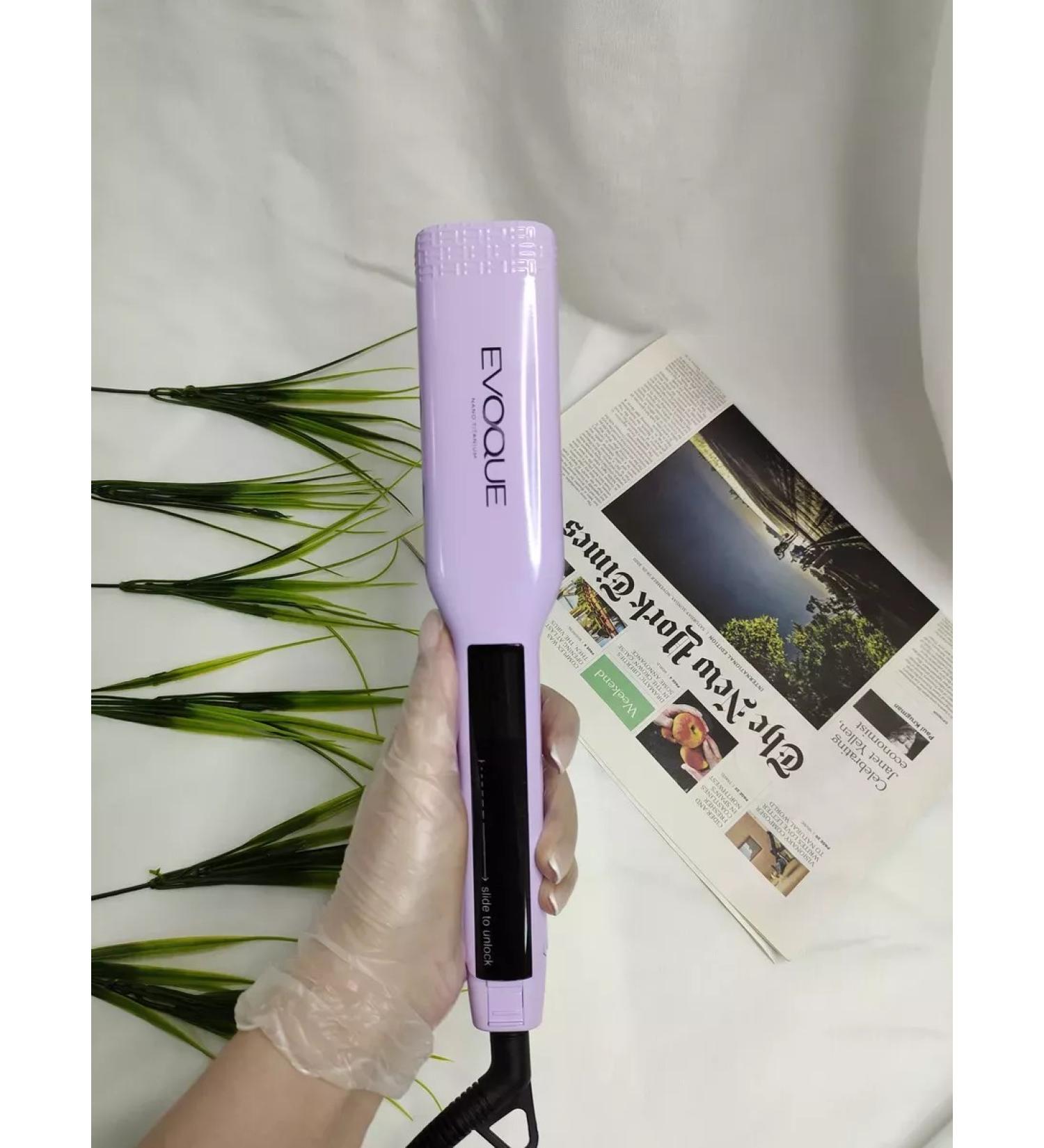 EVOQUE Hair iron with wide plates lilac - Buy Online on GoSupps.com