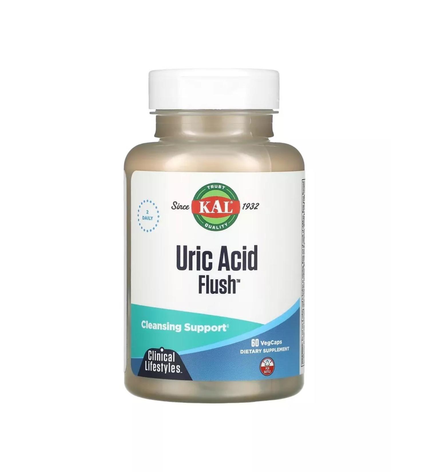 KAL URIC Acid Flush decrease in uric acid 60 weapons of capsules - Buy Online on GoSupps.com