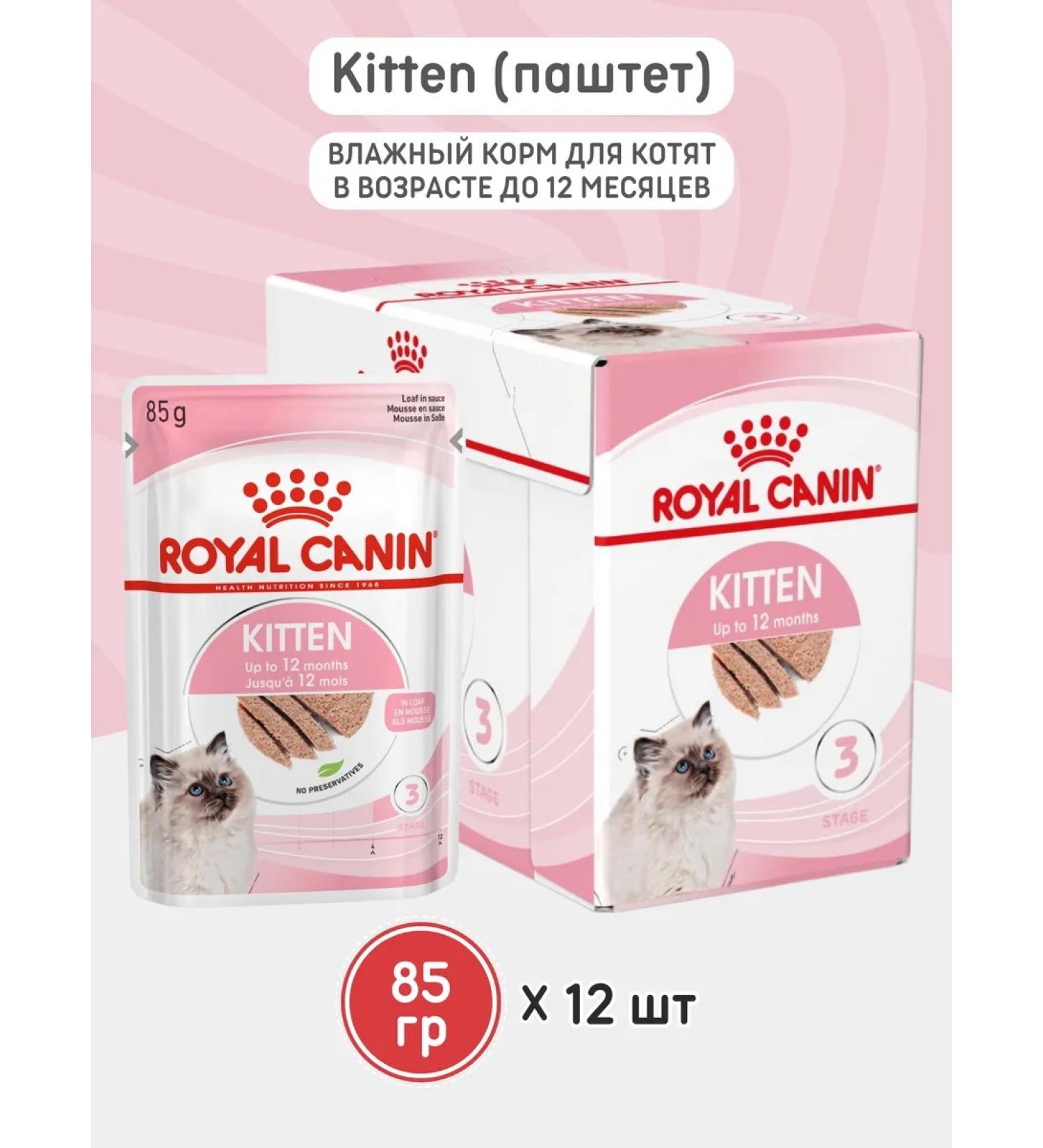 ROYAL CANIN Cat food humid Kitten 85 g paste 12pc - Buy Online on GoSupps.com